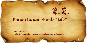 Mandelbaum Renátó névjegykártya