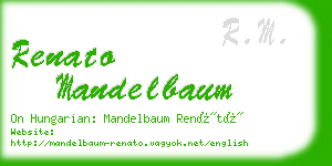 renato mandelbaum business card